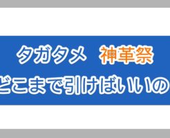 ガチャフェス論|神革祭ってどこまで引けばいいの？【タガタメ】